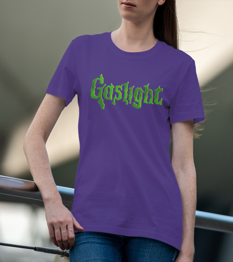 Gaslight Green Slime Retro Gothic Typography T-Shirt