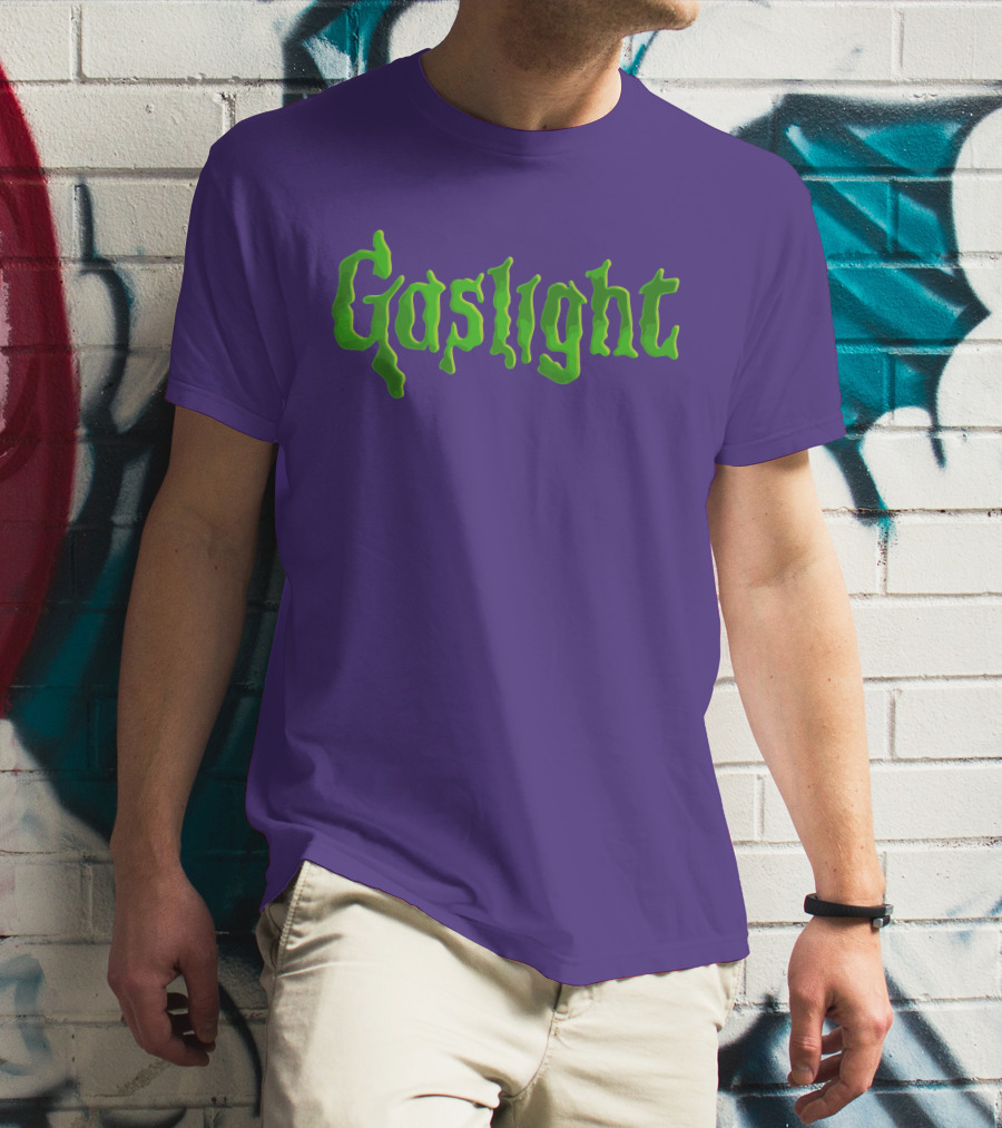 Gaslight Green Slime Retro Gothic Typography T-Shirt