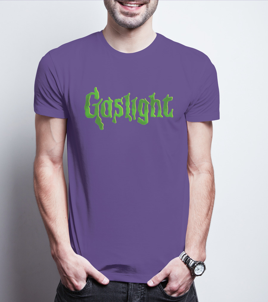 Gaslight Green Slime Retro Gothic Typography T-Shirt