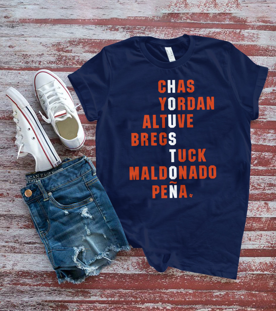 Houston Chas Yordan Altuve Bregs Tuck Maldonado Peña Names T-Shirt