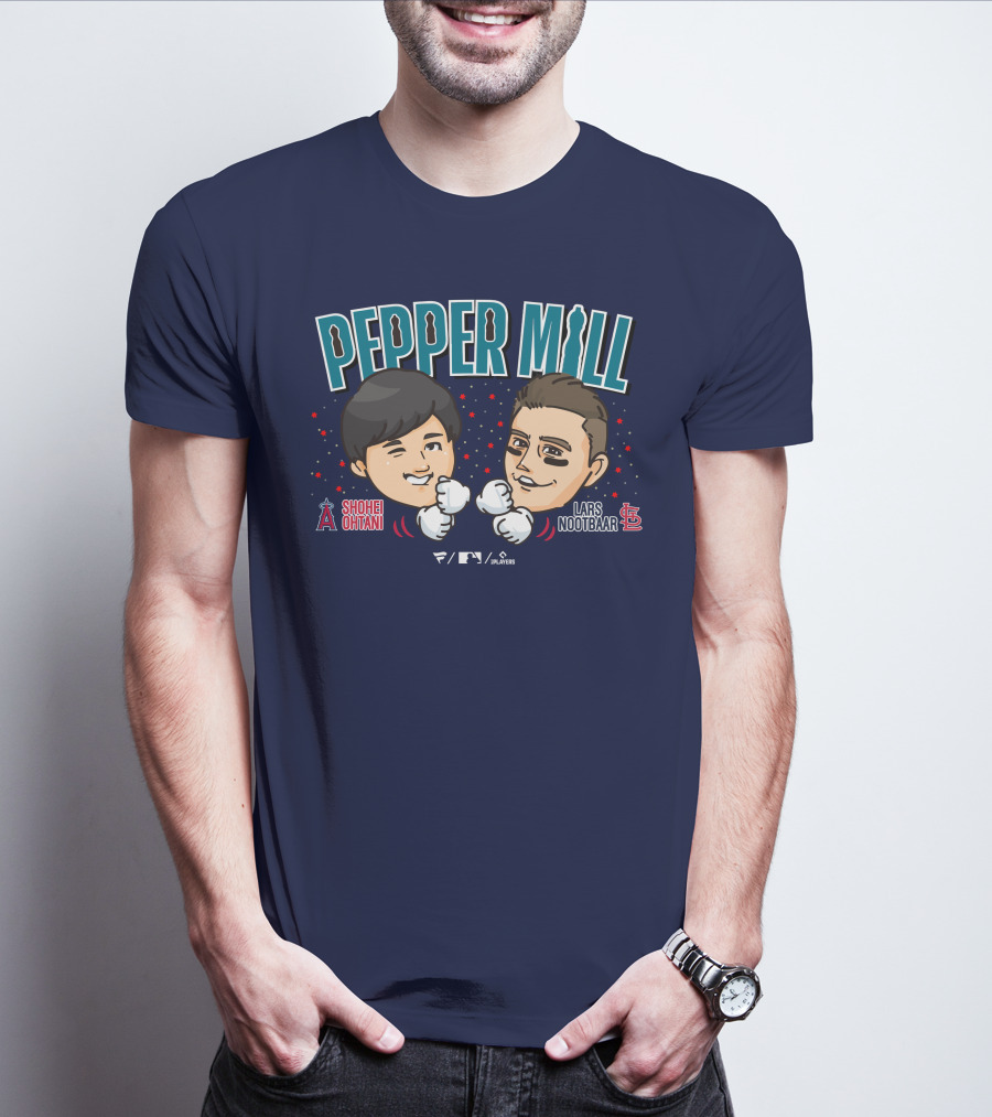 PEPPER MILL Shohei Ohtani Lars Nootbaar MLB Players T-Shirt