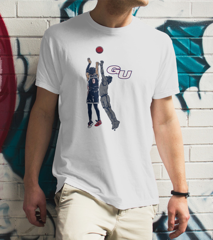 Gonzaga Basketball Julian Strawther Iconic Game-Winning Shot GU T-Shirt