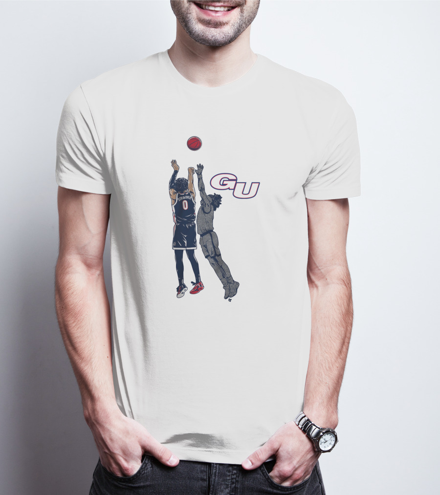 Gonzaga Basketball Julian Strawther Iconic Game-Winning Shot GU T-Shirt