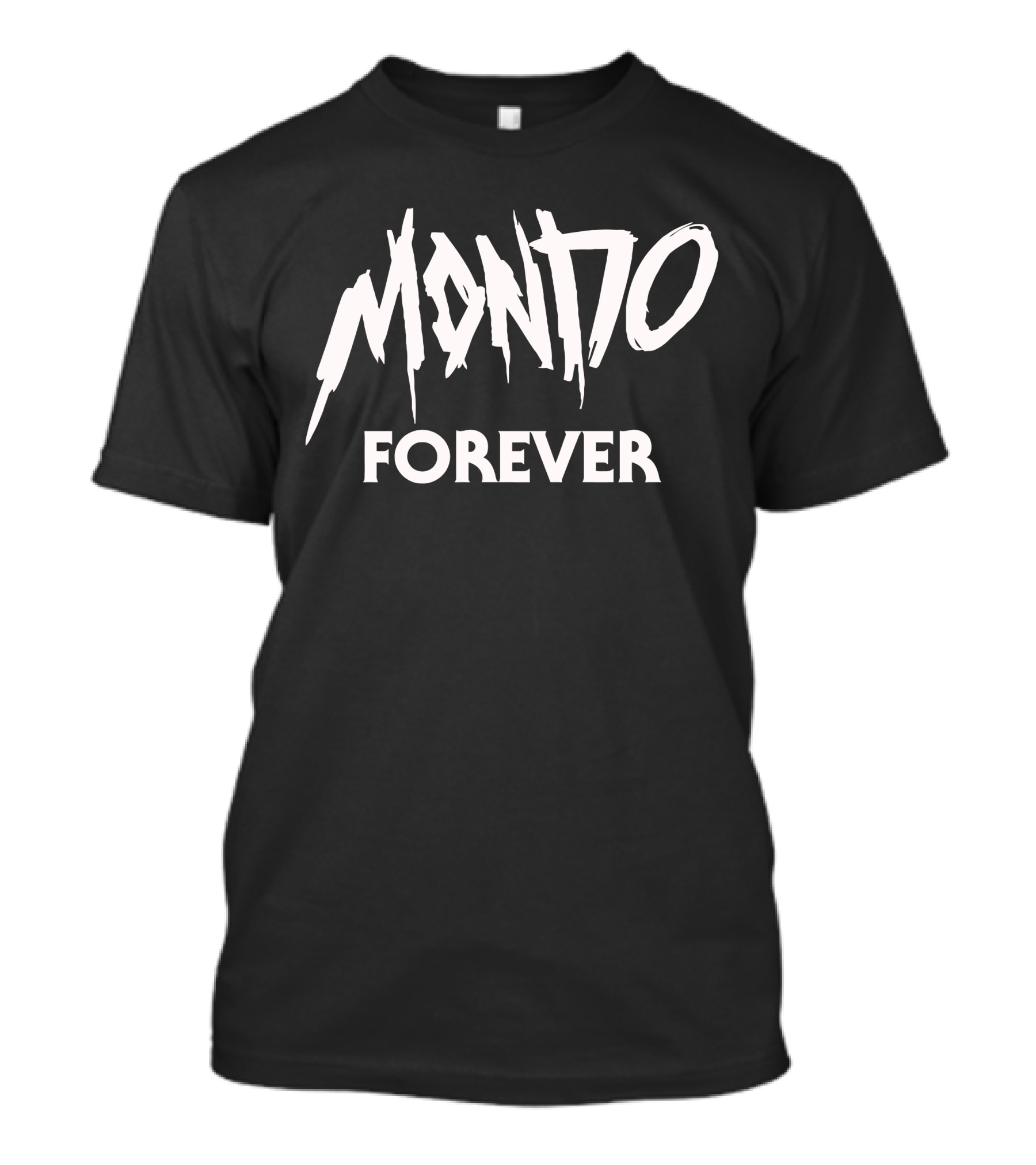 MONDO Forever Bold Black-White Text T-Shirt