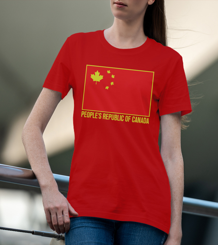 W Brett Wilson People's Republic Of Canada Chinese Flag Red Maple Leaves T-Shirt