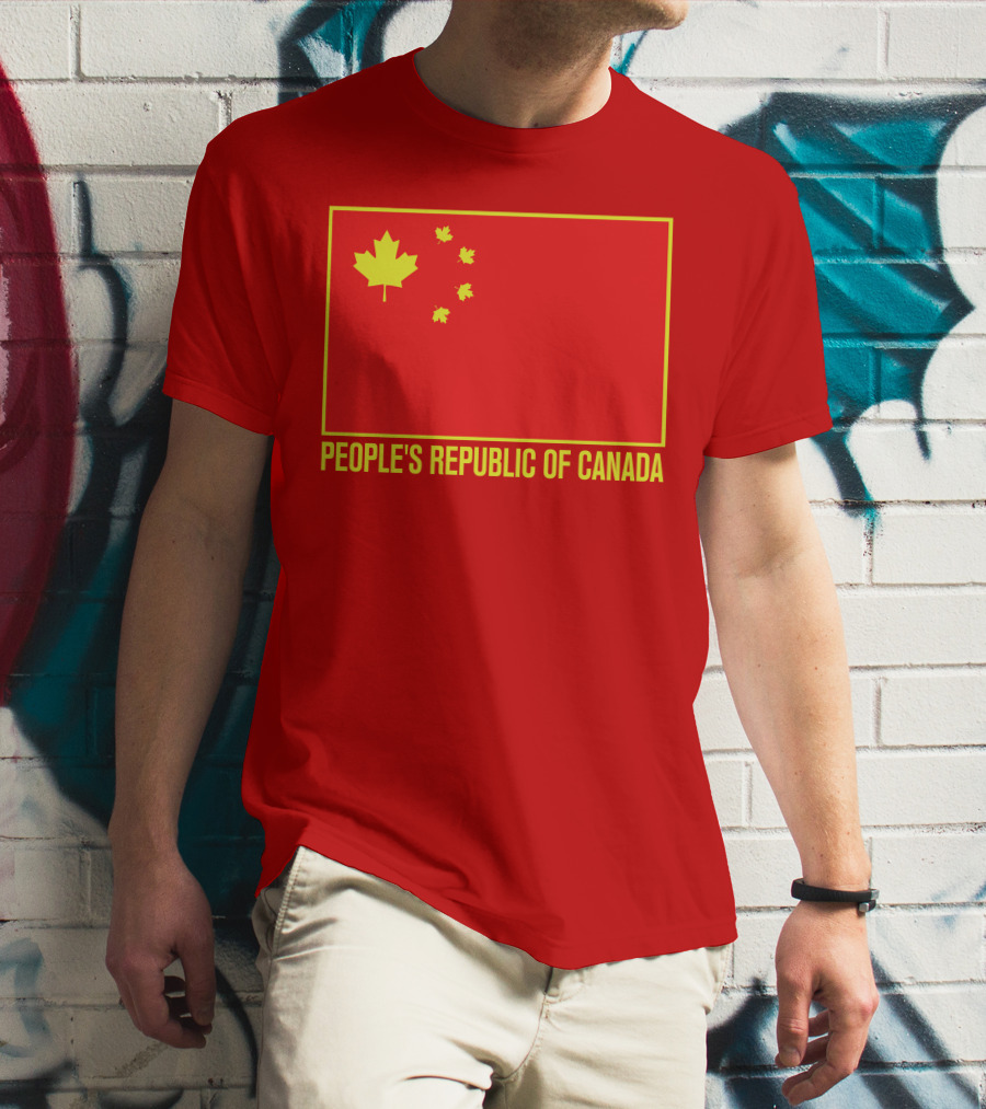 W Brett Wilson People's Republic Of Canada Chinese Flag Red Maple Leaves T-Shirt
