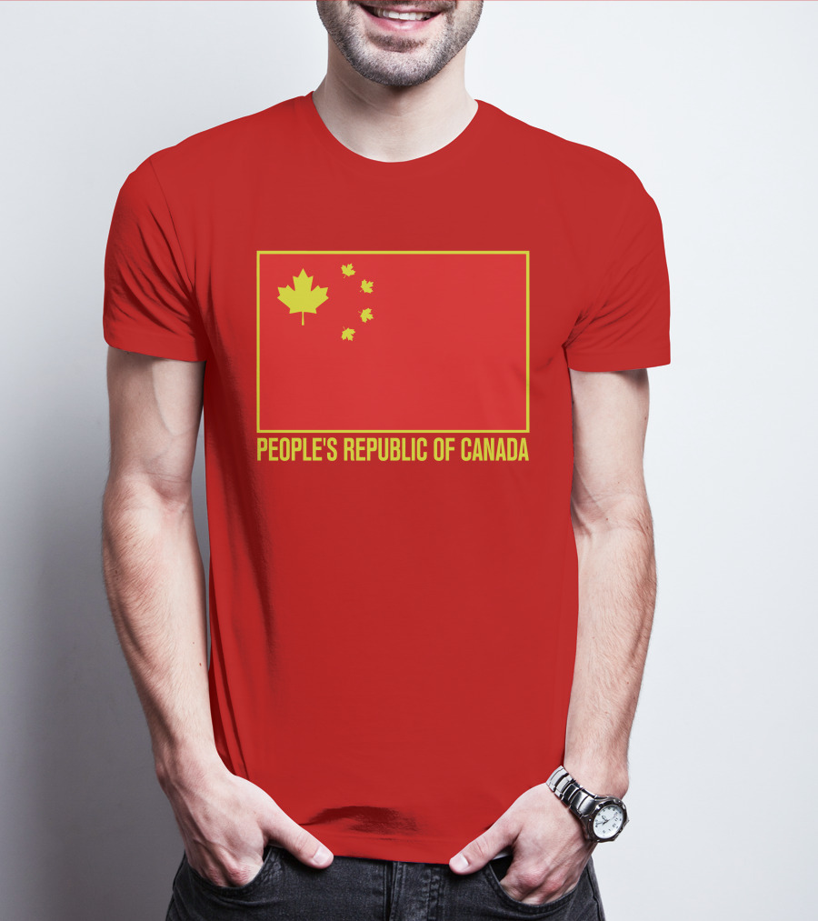 W Brett Wilson People's Republic Of Canada Chinese Flag Red Maple Leaves T-Shirt
