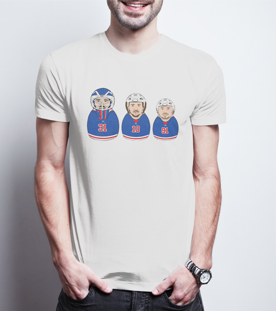 NY Hockey Russian Doll Design 31 10 91 T-Shirt