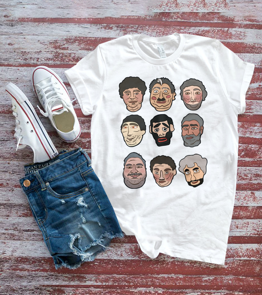 H3 Podcast Faces Characters T-Shirt