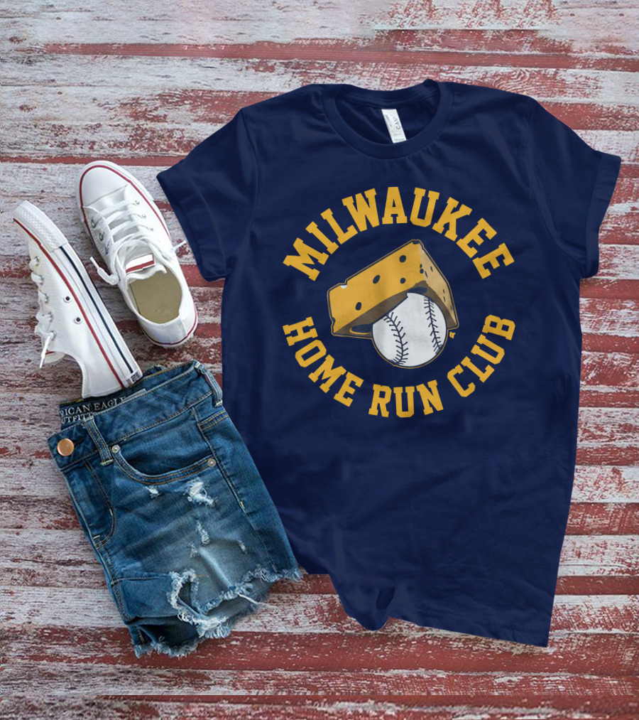Milwaukee Home Run Club Cheese Baseball T-Shirt