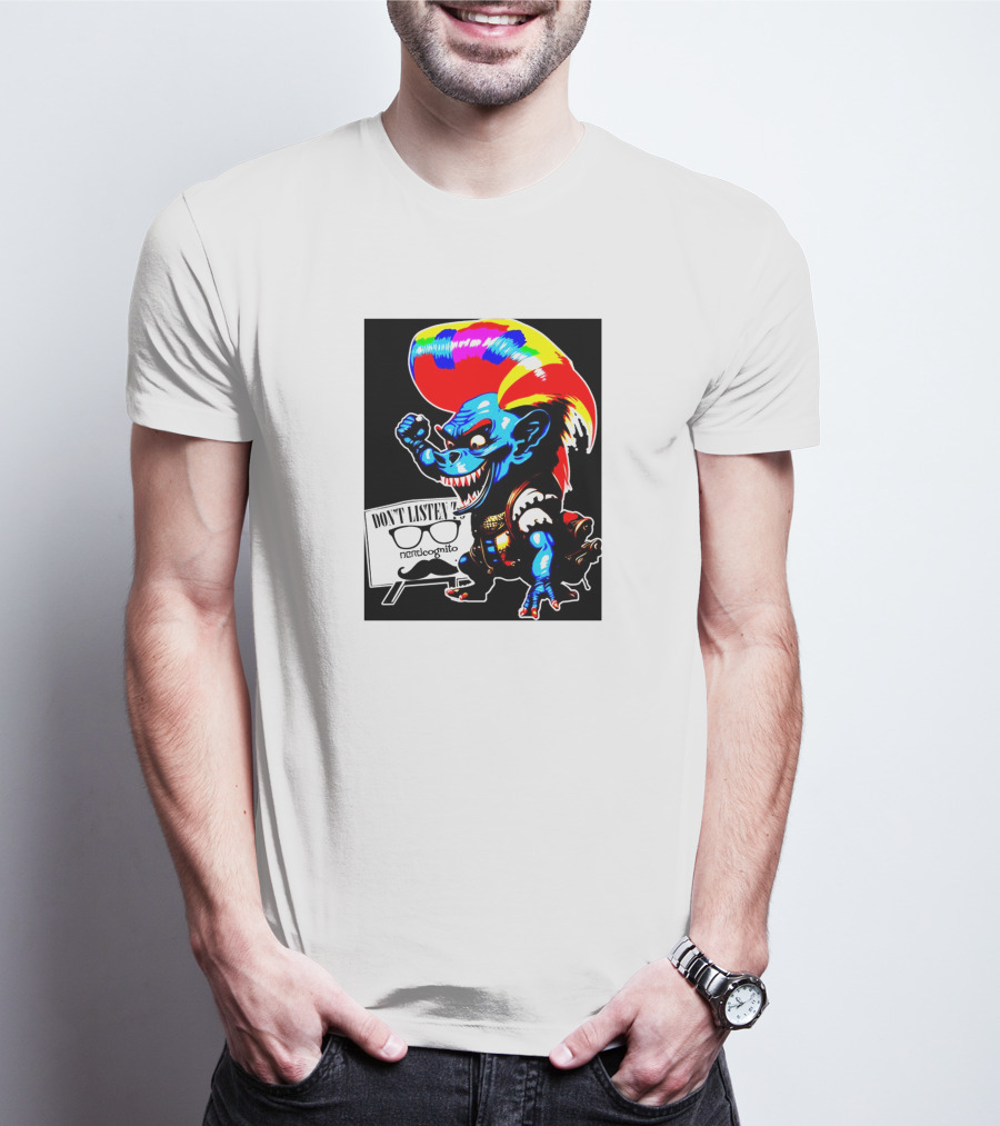 Don't Listen Sparkletroll Nerdcognito Glasses T-Shirt