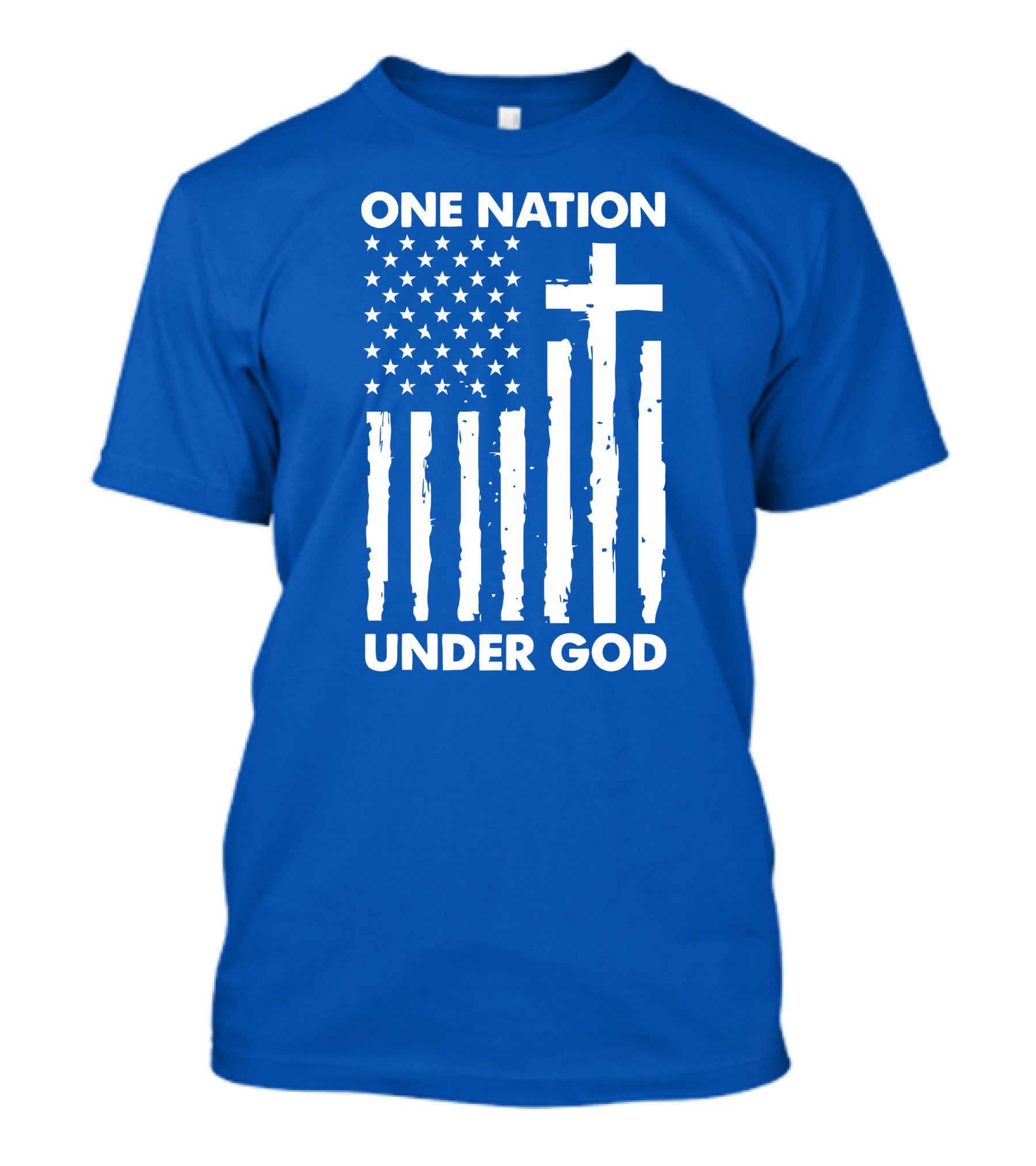 One Nation Under God American Flag Cross Stars Stripes Representation T-Shirt