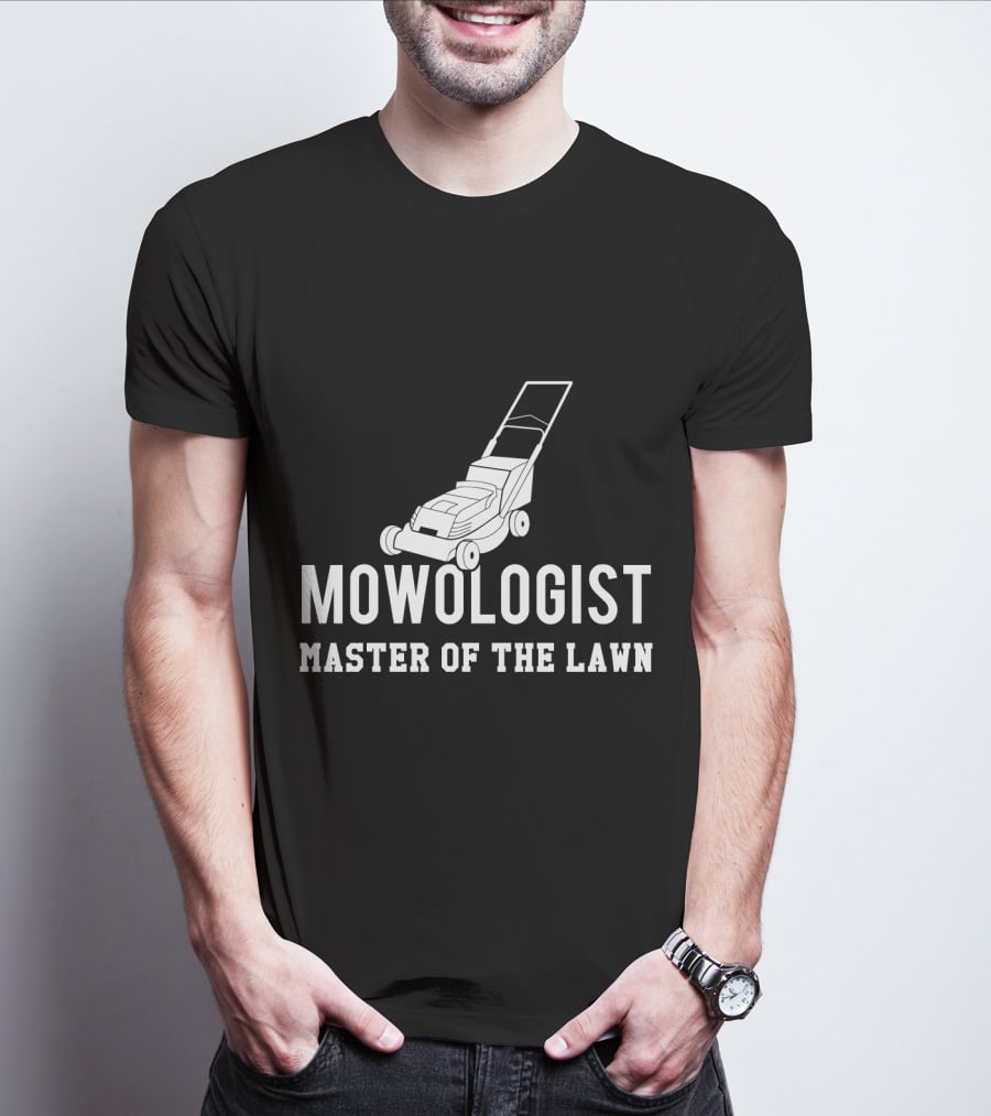 Mowologist Master Of The Lawn Lawnmower Expert Funny Gardening T-Shirt