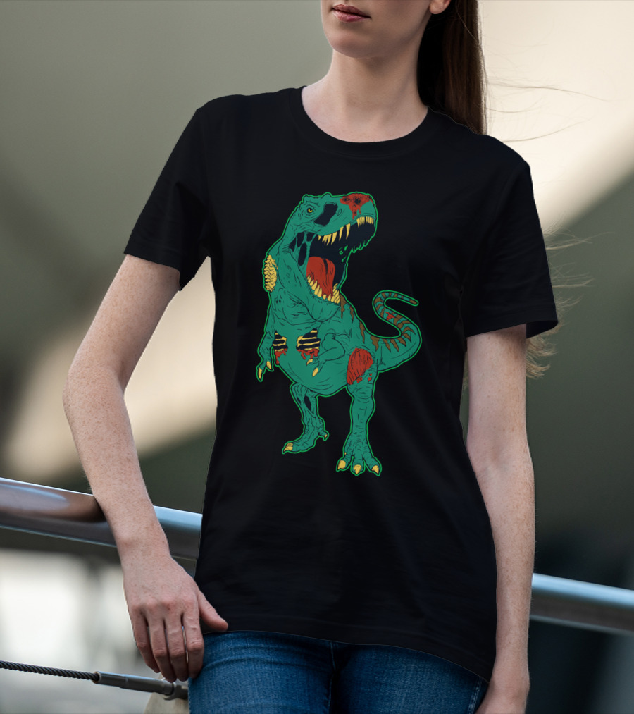 Zombiesaurus Rex Halloween Dinosaur Zombie Trick Or Treat T-Shirt