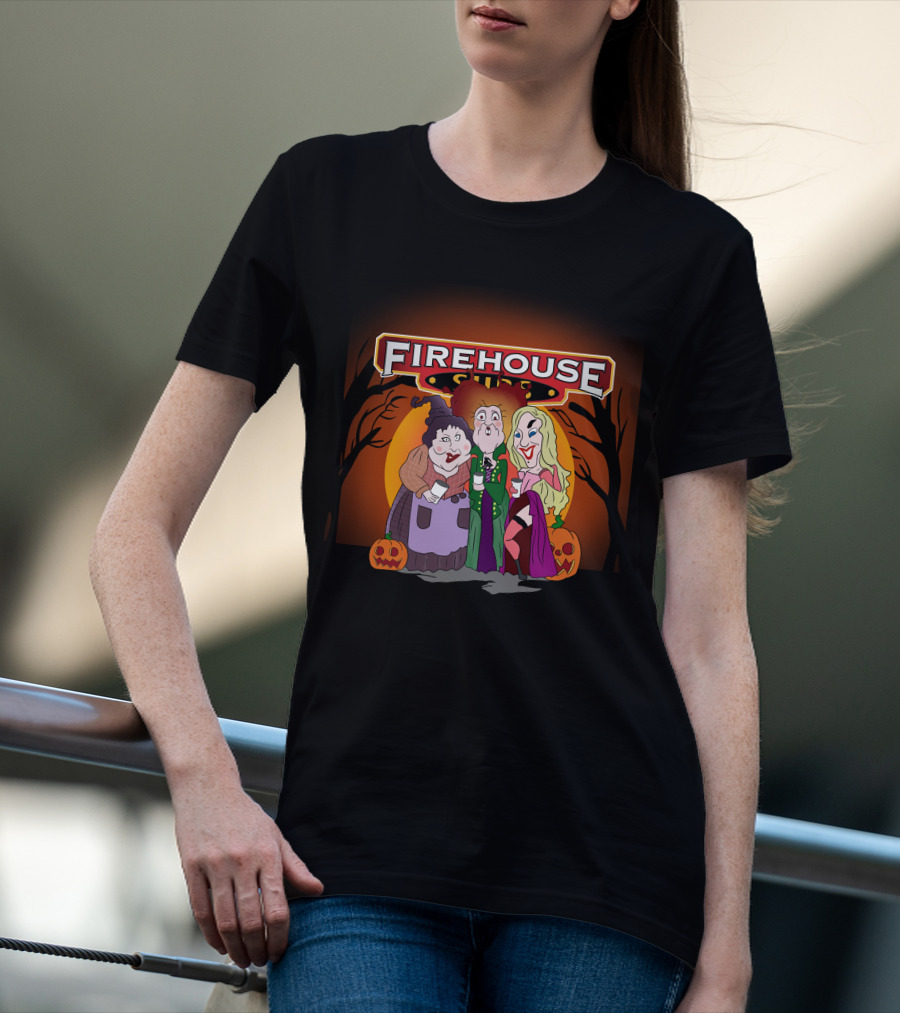 Hocus Pocus Sanderson Sisters Firehouse Subs Halloween Tres Hermanas Calabazas T-Shirt