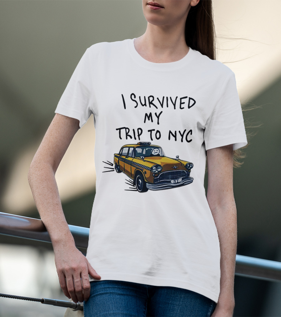 Tom Holland Spiderman Homecoming I Survived My Trip To NYC Yellow Taxi T-Shirt