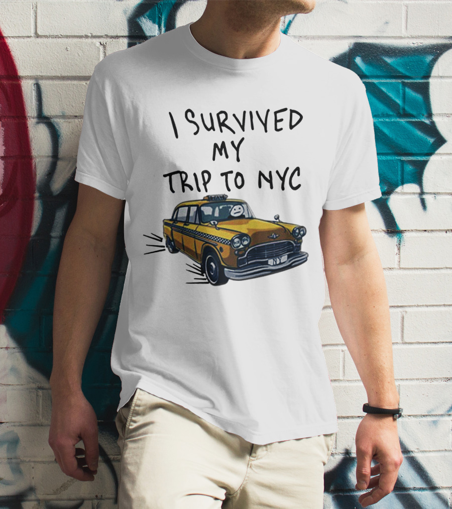 Tom Holland Spiderman Homecoming I Survived My Trip To NYC Yellow Taxi T-Shirt
