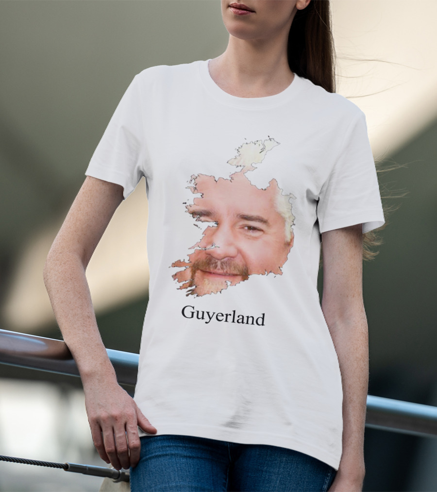 Flavortown Guyerland Mayor Guy Fieri Guyerland Face Map T-Shirt