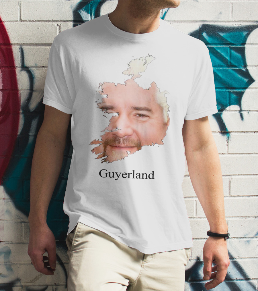 Flavortown Guyerland Mayor Guy Fieri Guyerland Face Map T-Shirt