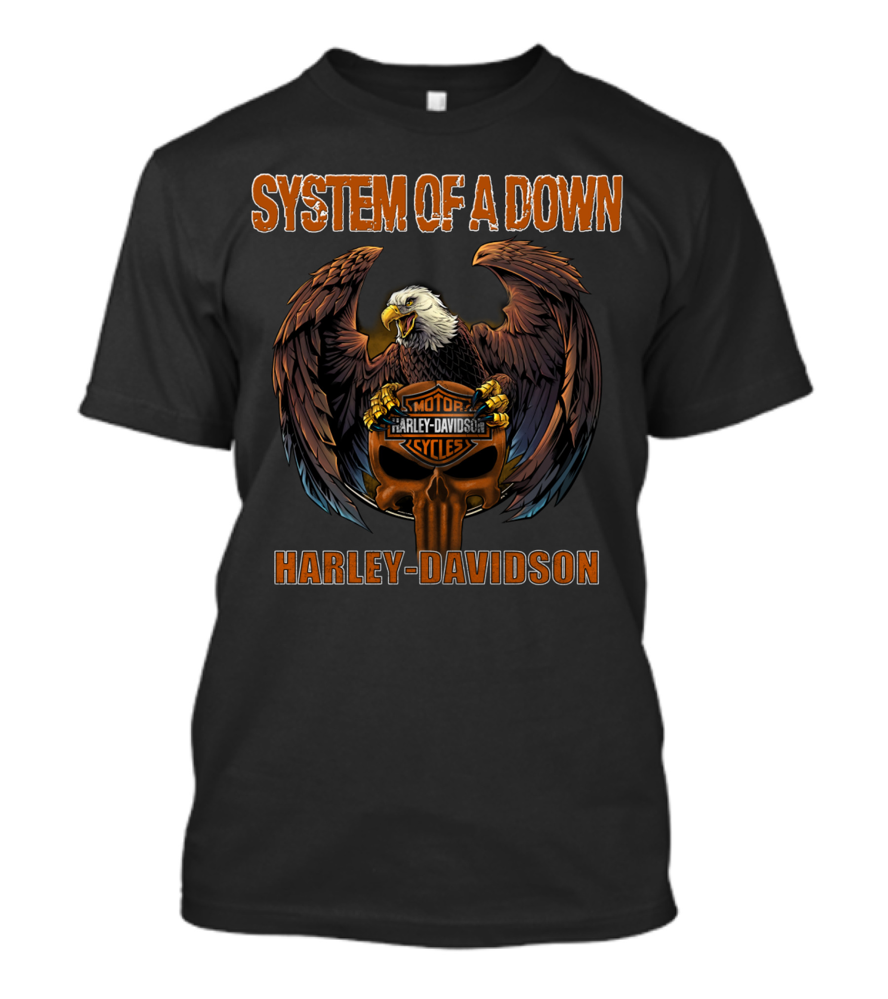 System Of A Down Harley Davidson Motor Cycles Eagle T-Shirt
