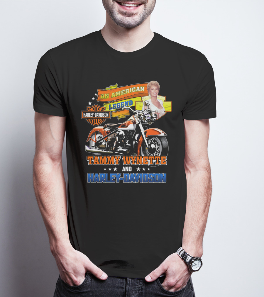 An American Legend Tammy Wynette And Harley Davidson Motor Cycles T-Shirt