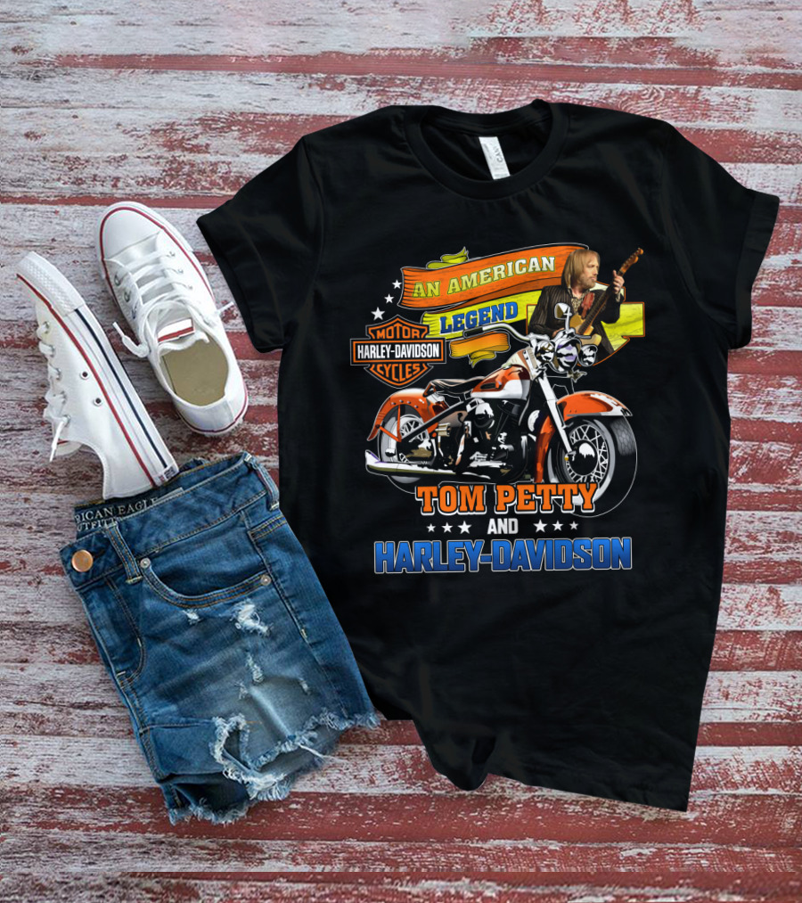 Tom Petty An American Legend Harley Davidson Motor Cycles T-Shirt