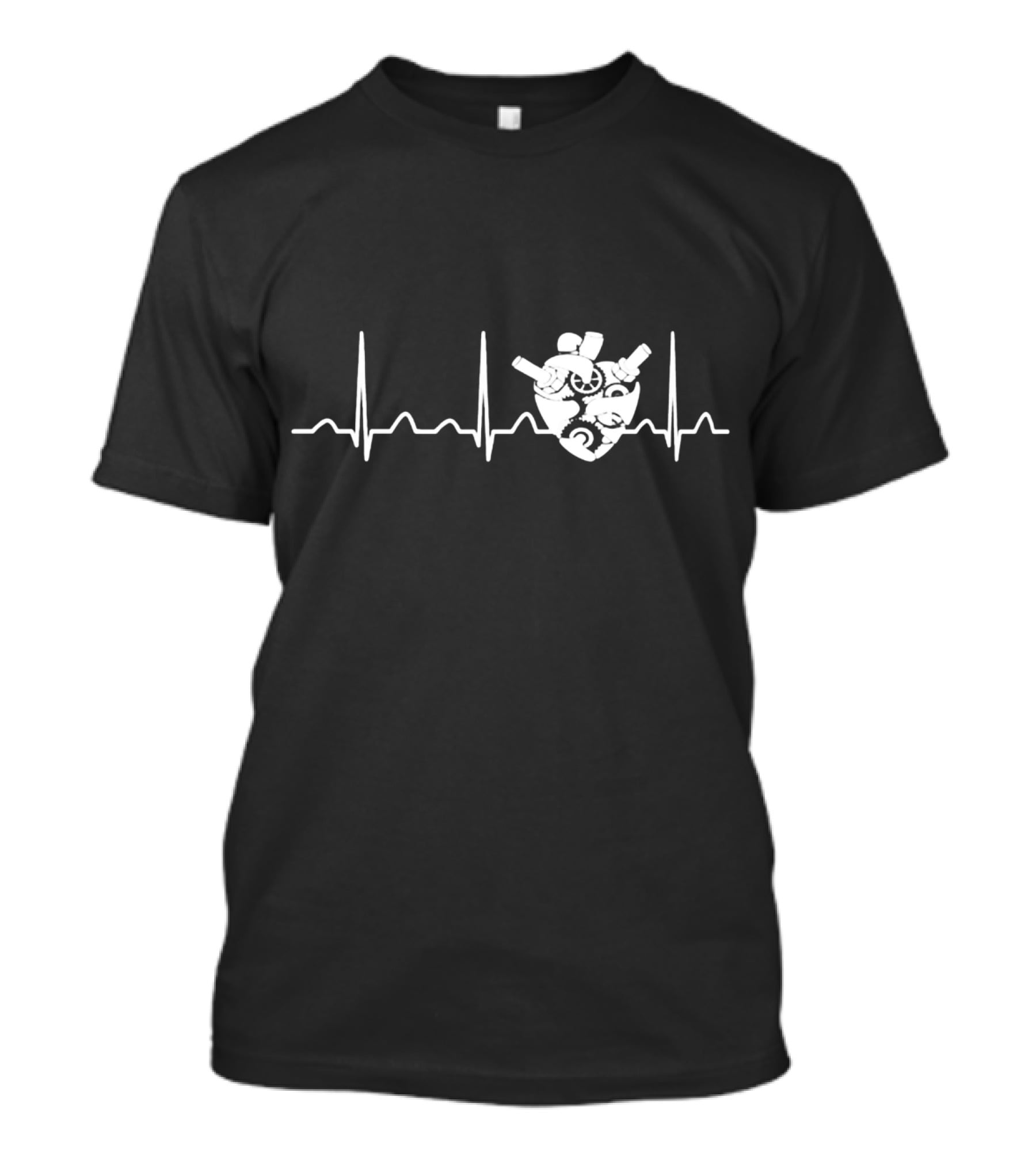 Biomedical Engineer Heart With EKG Elements And Mechanical Components T-Shirt