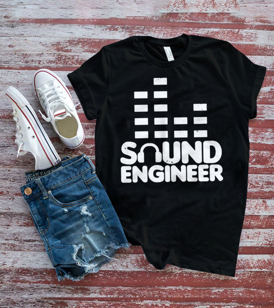 Sound Engineer Equalizer Headphone T-Shirt