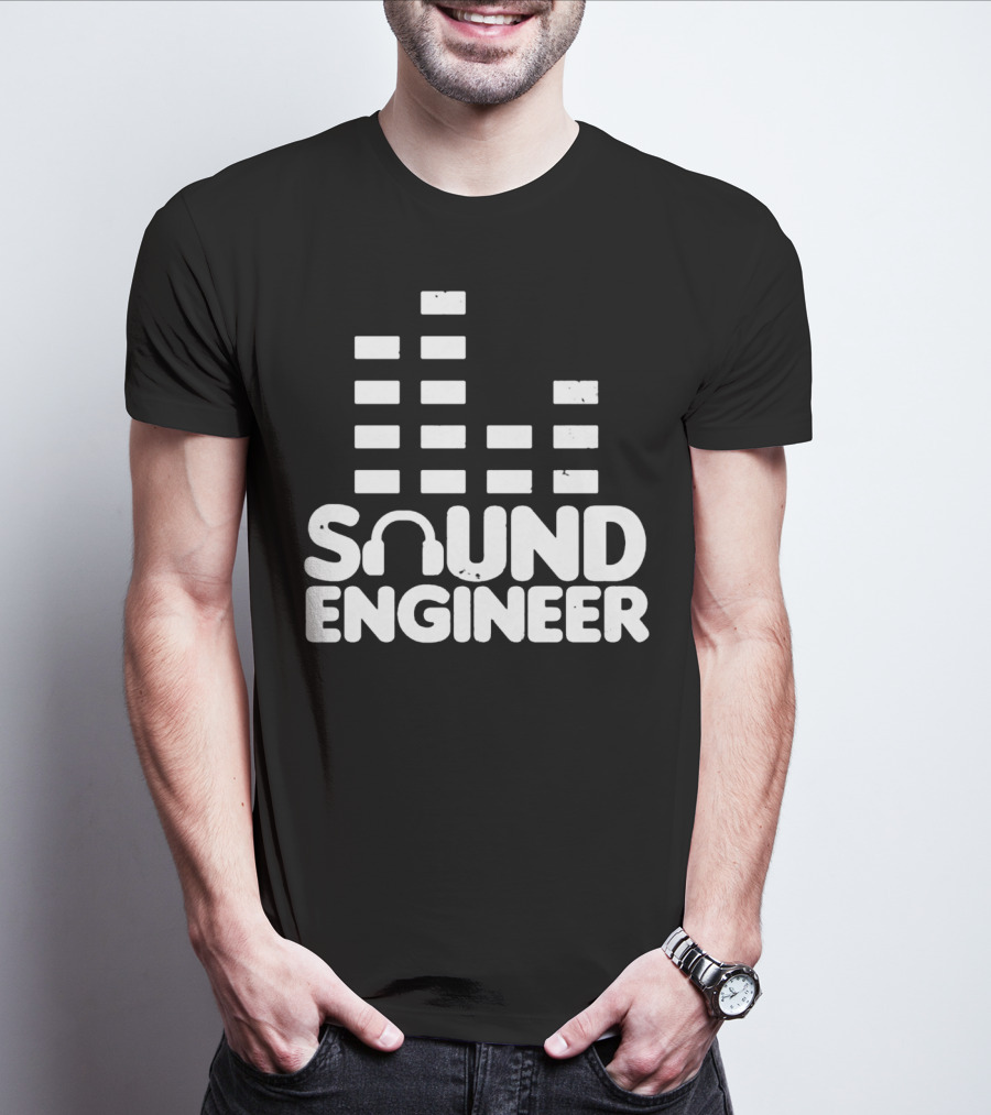 Sound Engineer Equalizer Headphone T-Shirt