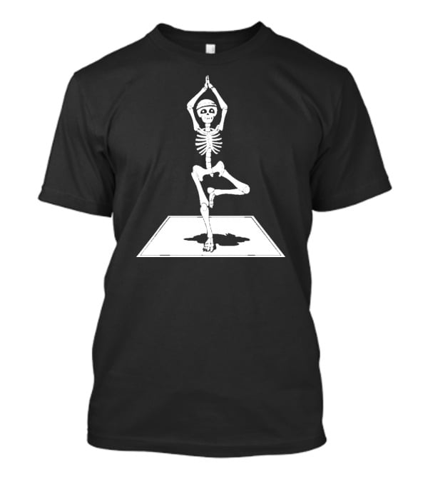 Zen Skeleton Yoga Workout Poses Scary T-Shirt