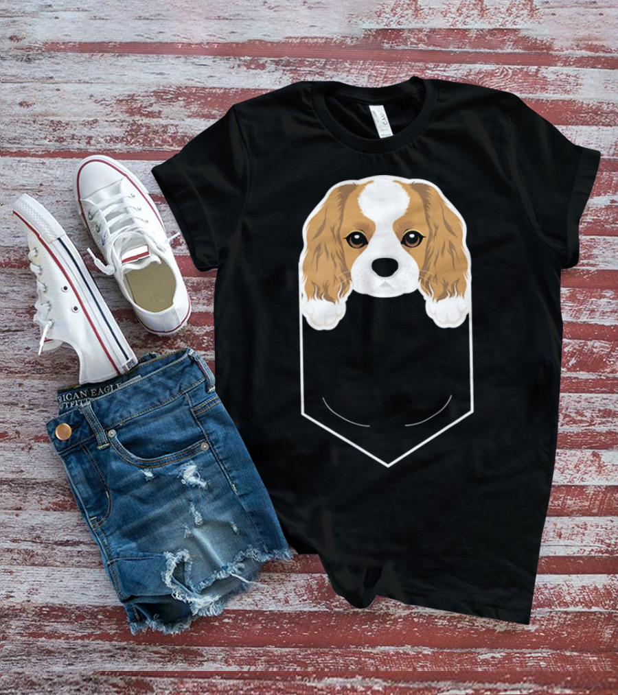 Cavalier King Charles Spaniel In My Pocket Cute Dog T-Shirt