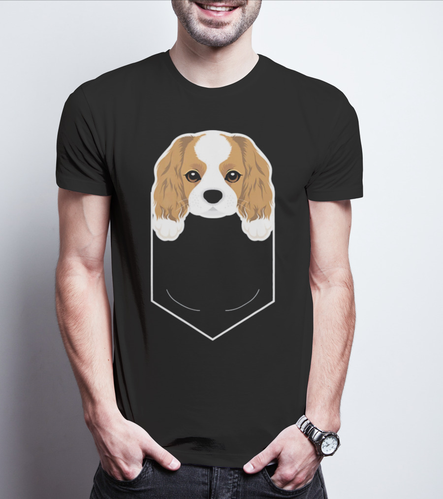 Cavalier King Charles Spaniel In My Pocket Cute Dog T-Shirt