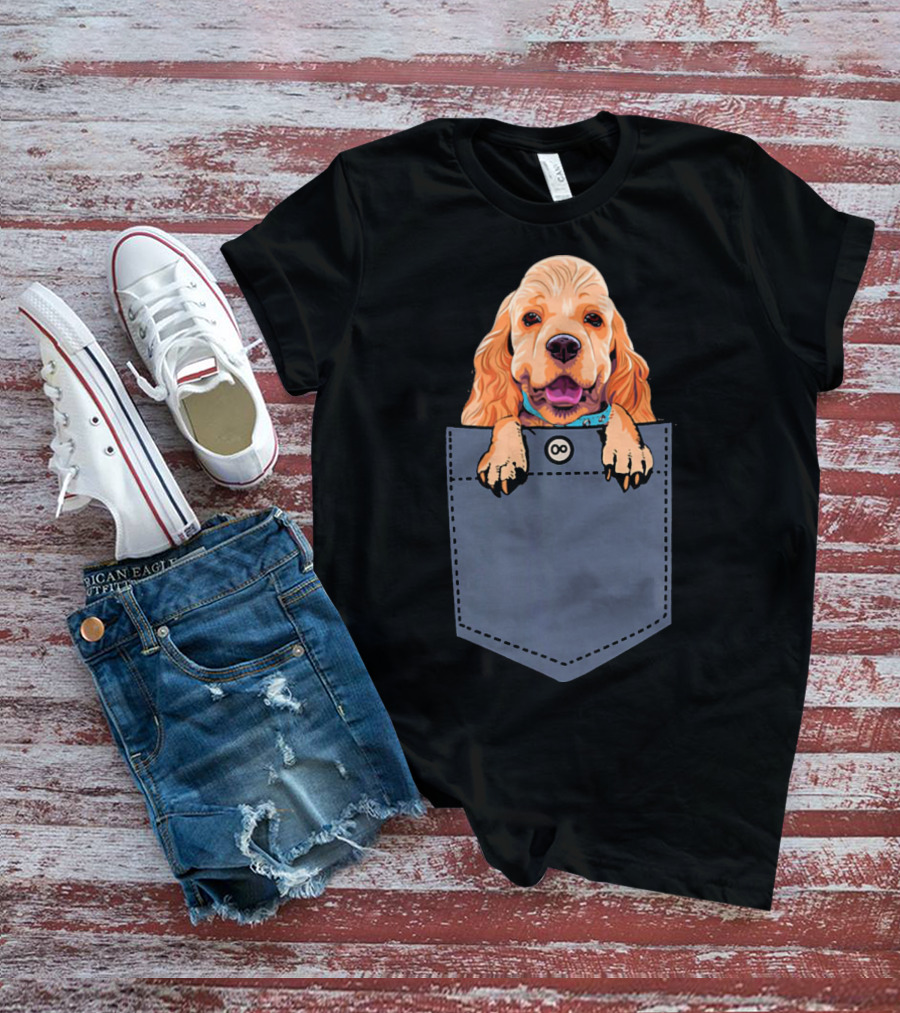 Cocker Spaniel Dog In Your Pocket Cute Canine Companion T-Shirt