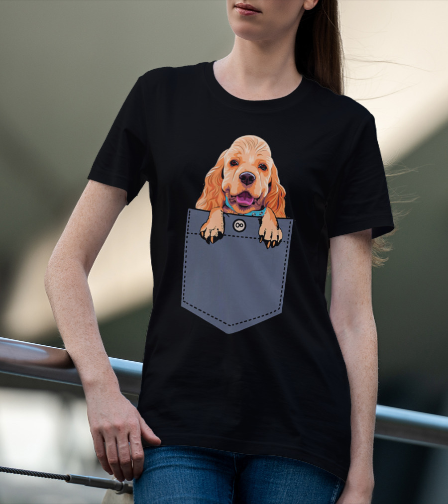 Cocker Spaniel Dog In Your Pocket Cute Canine Companion T-Shirt