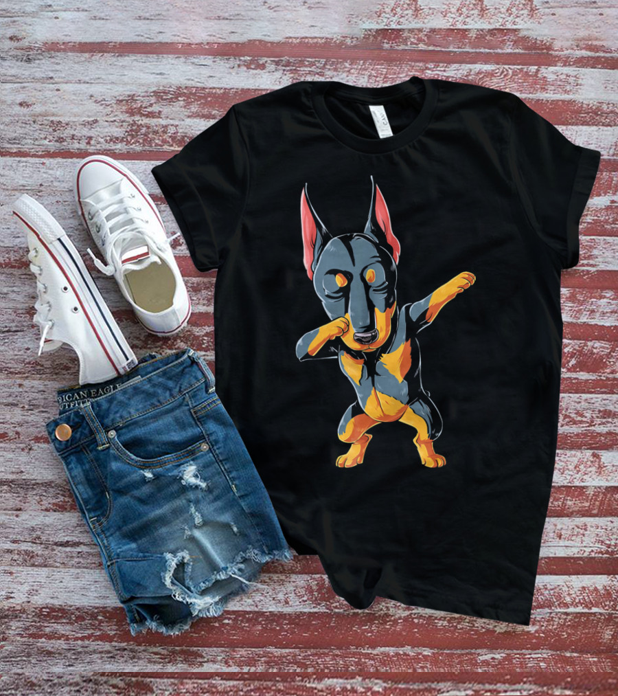Kids Doberman Pinscher Dabbing Boys Dab T-Shirt