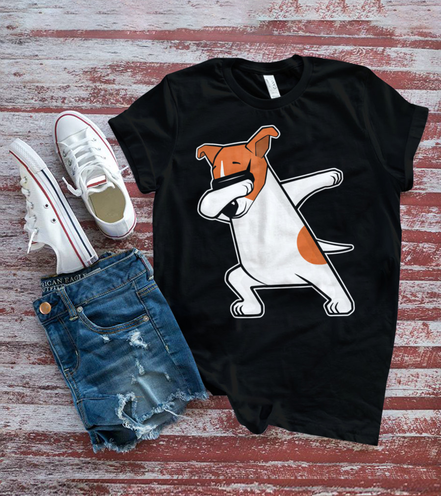 Jack Russell Dog Doing The Dab Dance Funny Cute T-Shirt