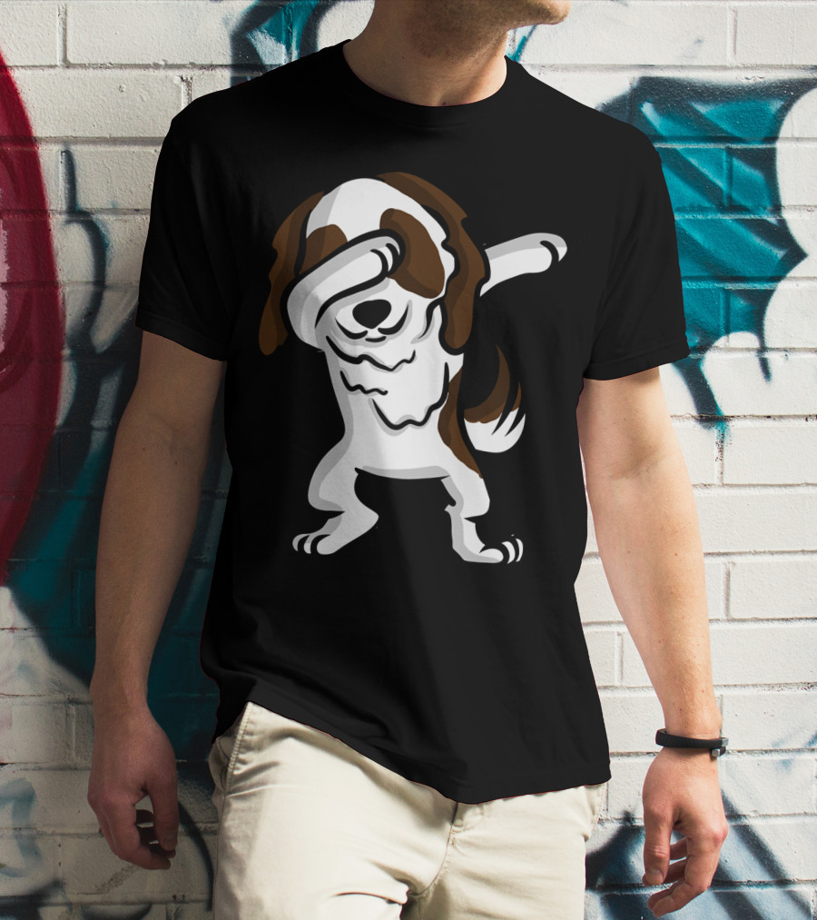 Dabbing Shih Tzu Dog Dab Pose Cartoon T-Shirt
