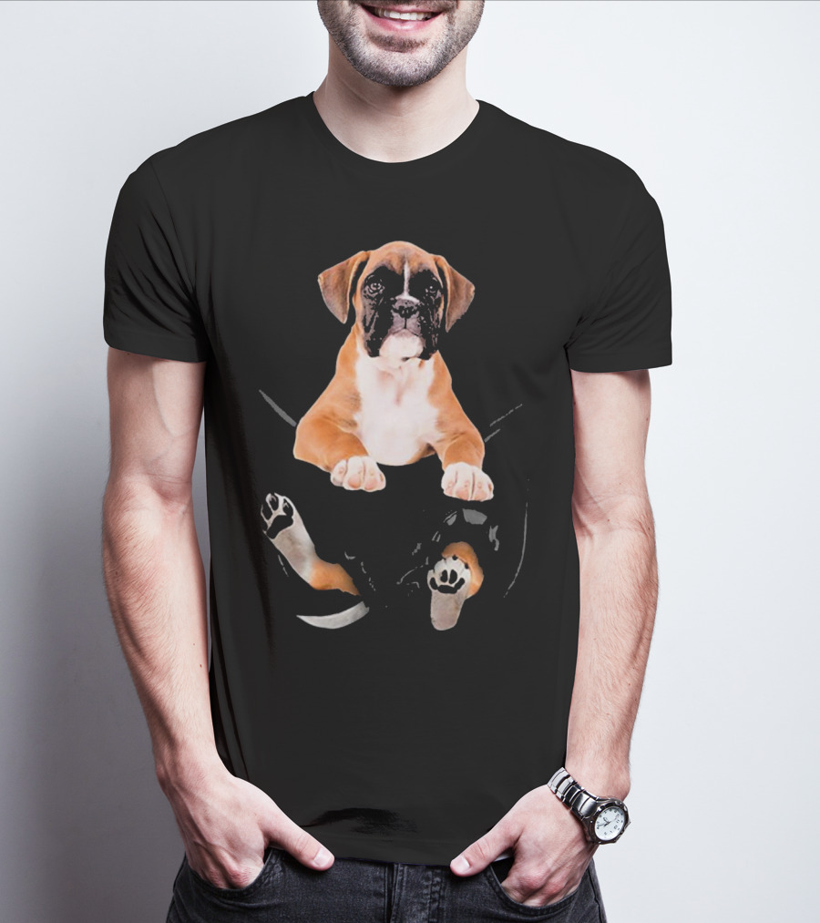 Dog In Your Punctured Pocket Boxer Lover Iconic Puppy T-Shirt