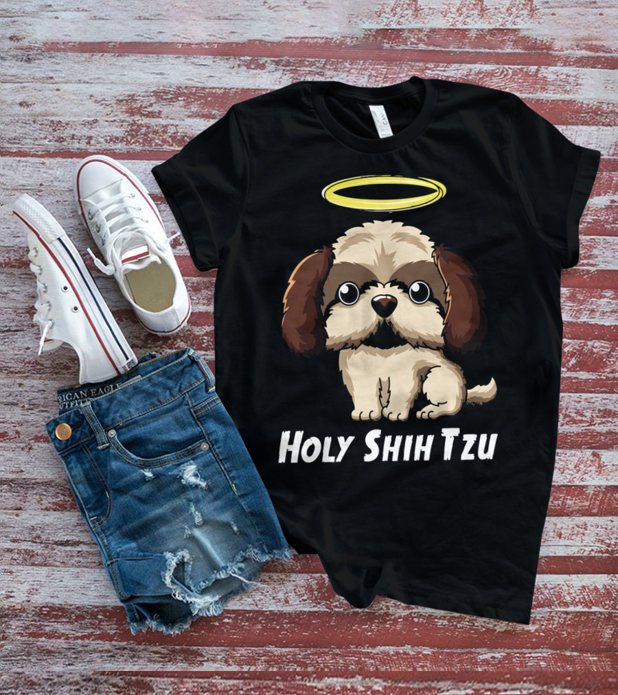 Holy Shih Tzu Funny Dog Owner Halo T-Shirt
