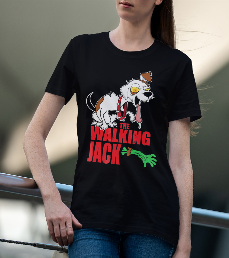 The Walking Jack Russell Terrier Zombie Hall T-Shirt