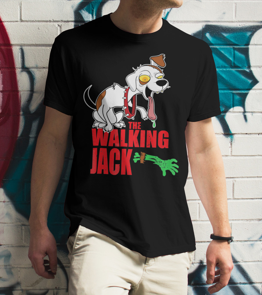 The Walking Jack Russell Terrier Zombie Hall T-Shirt