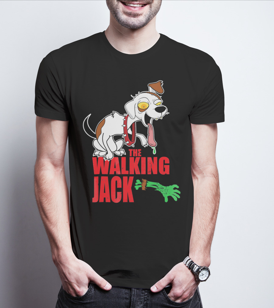 The Walking Jack Russell Terrier Zombie Hall T-Shirt