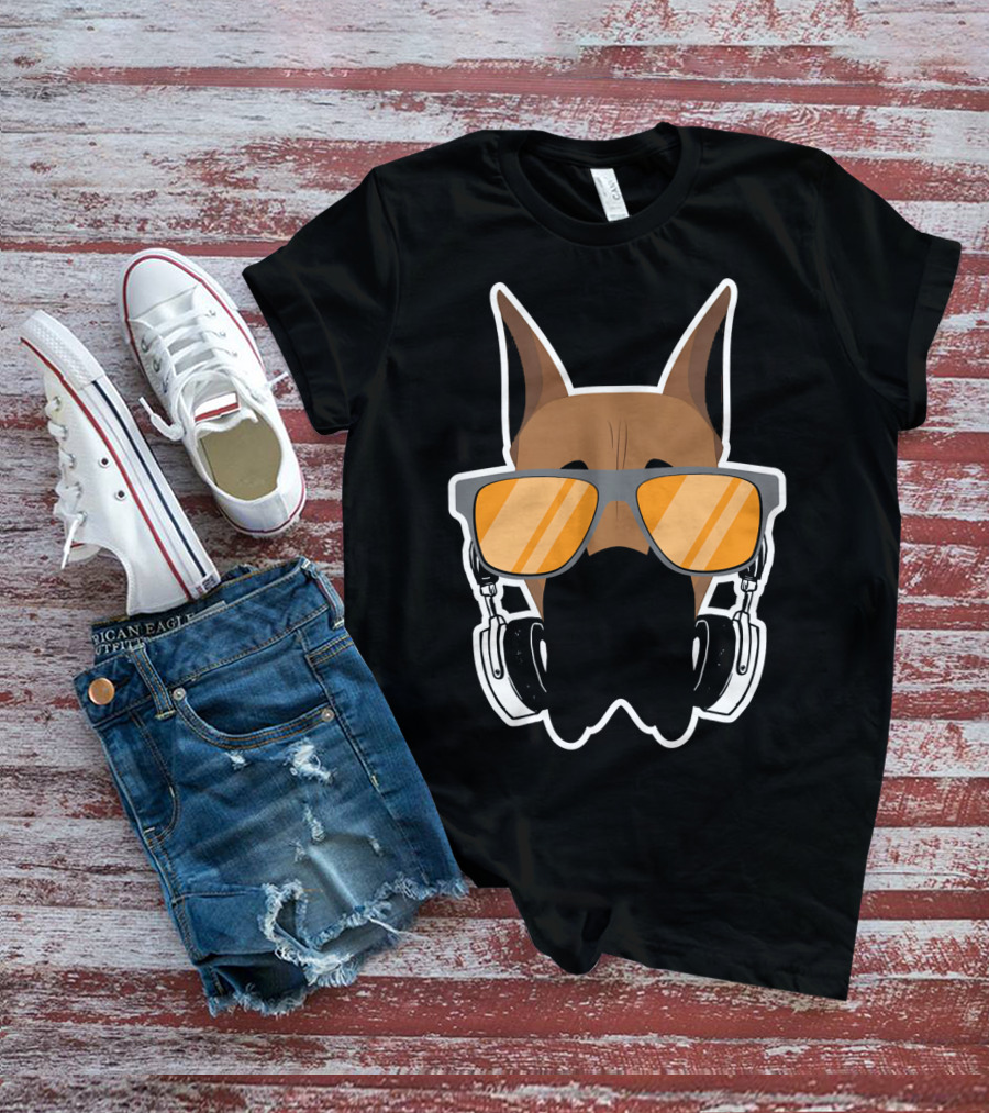 DJ Great Dane With Headphones And Sunglasses T-Shirt