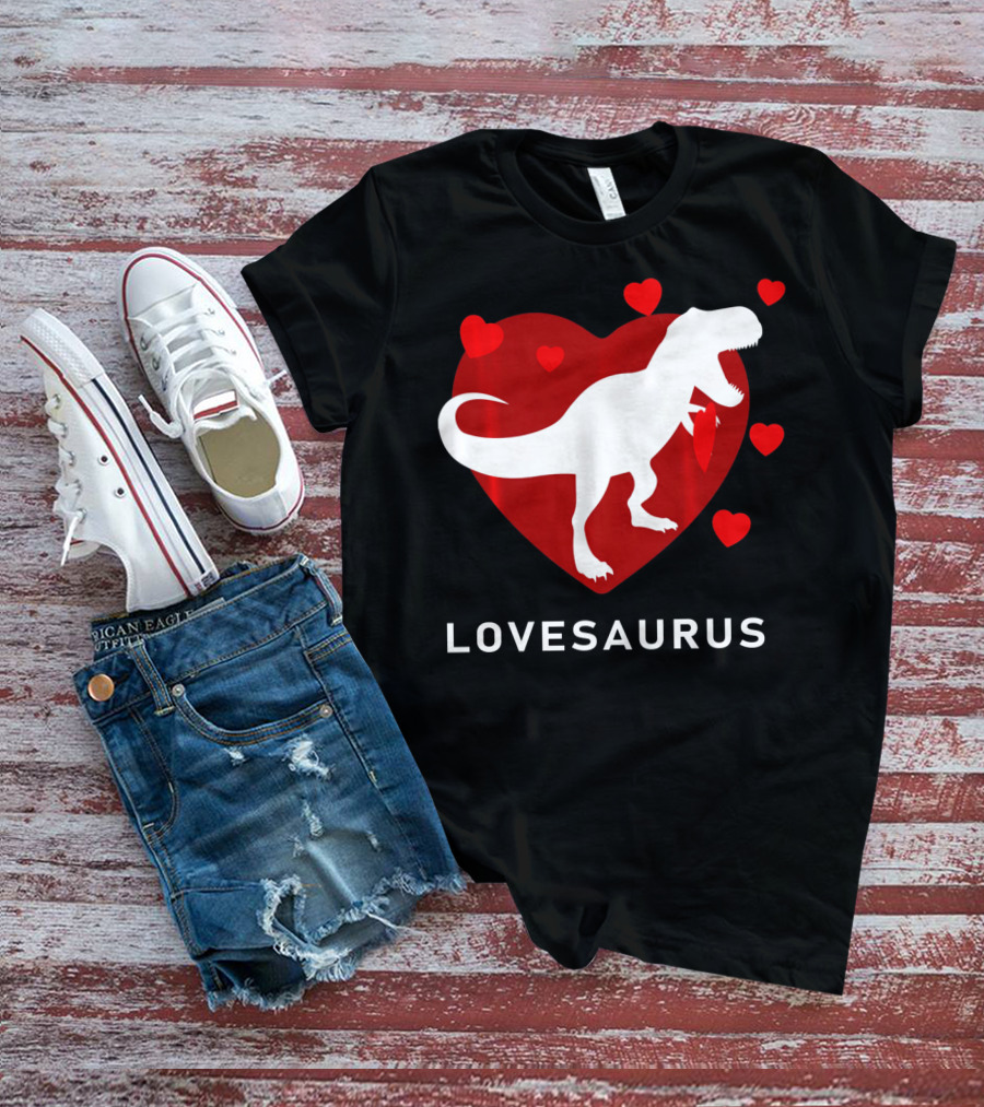 Dinosaur TRex Lovesaurus Kids T-Shirt
