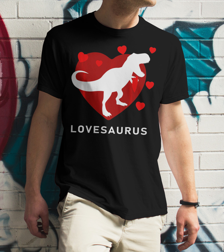 Dinosaur TRex Lovesaurus Kids T-Shirt