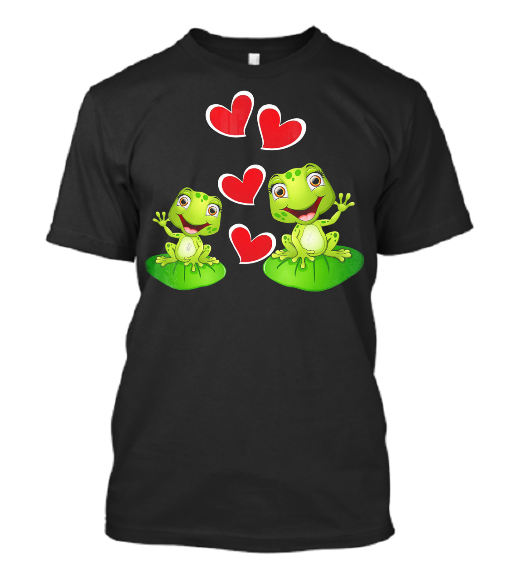 Frog Heart Valentine Day Animal Cute Frogs With Hearts T-Shirt