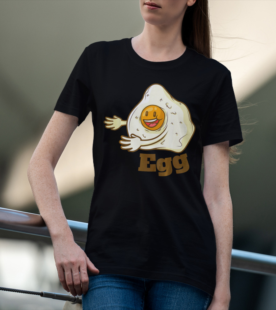 Funny Bacon And Egg Duo Valentines Hugging Egg T-Shirt