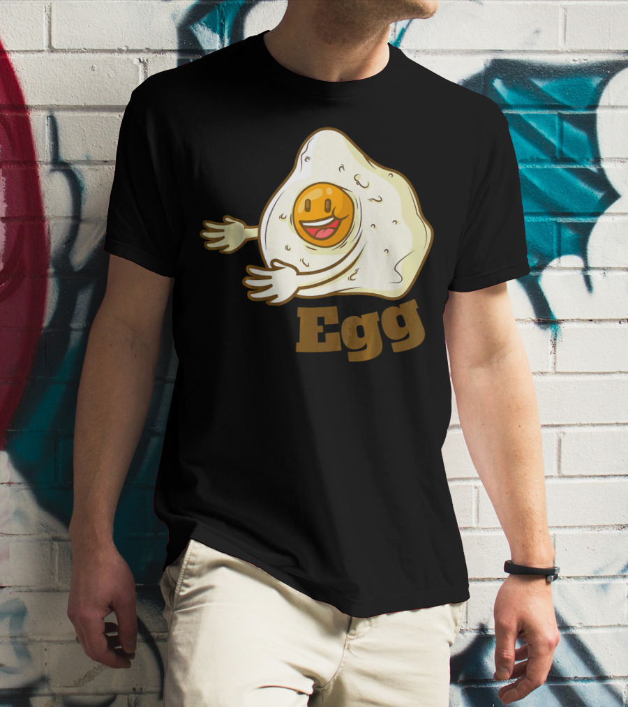 Funny Bacon And Egg Duo Valentines Hugging Egg T-Shirt