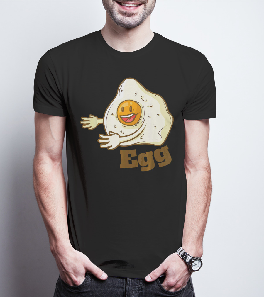 Funny Bacon And Egg Duo Valentines Hugging Egg T-Shirt