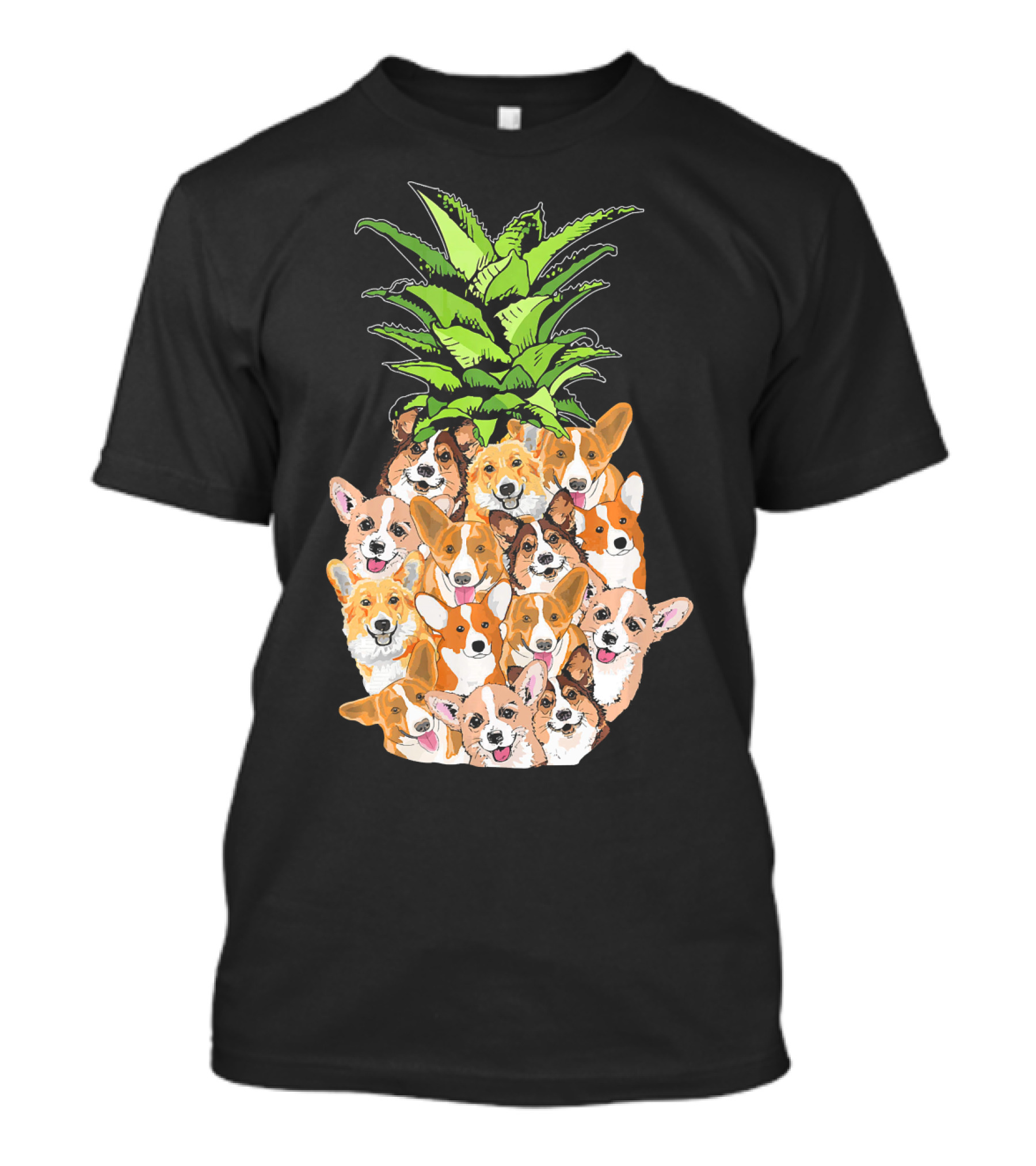 Funny Pineapple Corgi Valentine's Birthday T-Shirt